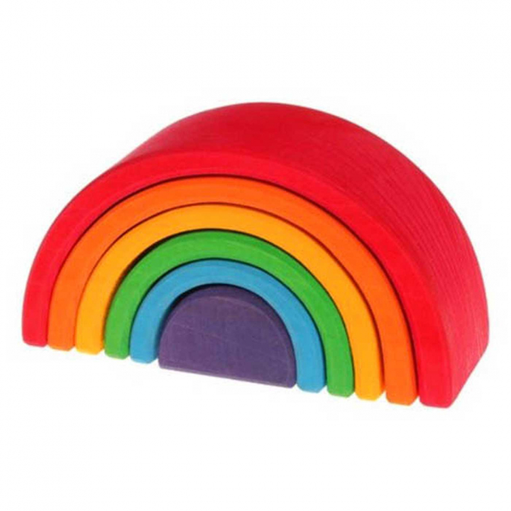 Grimms Ekologisk Regnbåge Mellan | Leksaker - Byggklossar & byggleksaker - Övriga byggklossar & byggsatser | BabyMode