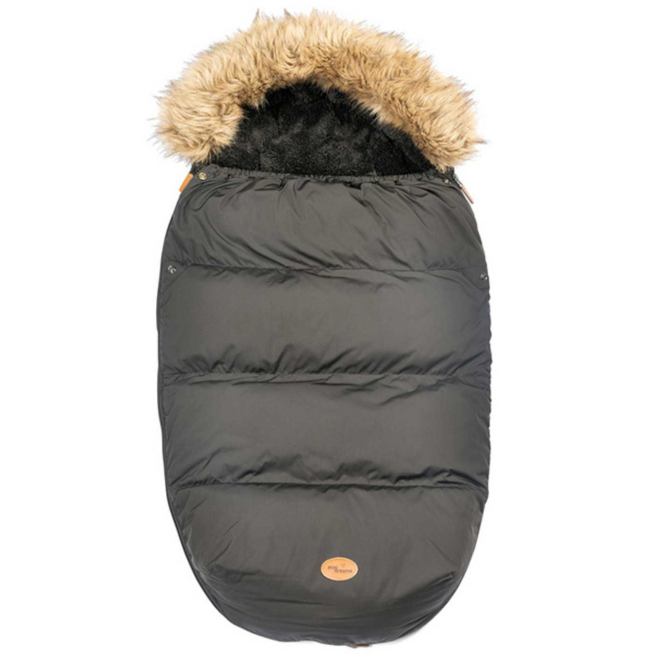 Mini Dreams Åkpåse Päls Svart | Barnvagnar - Barnvagnstillbehör - Åkpåsar - Åkpåsar vinter | BabyMode
