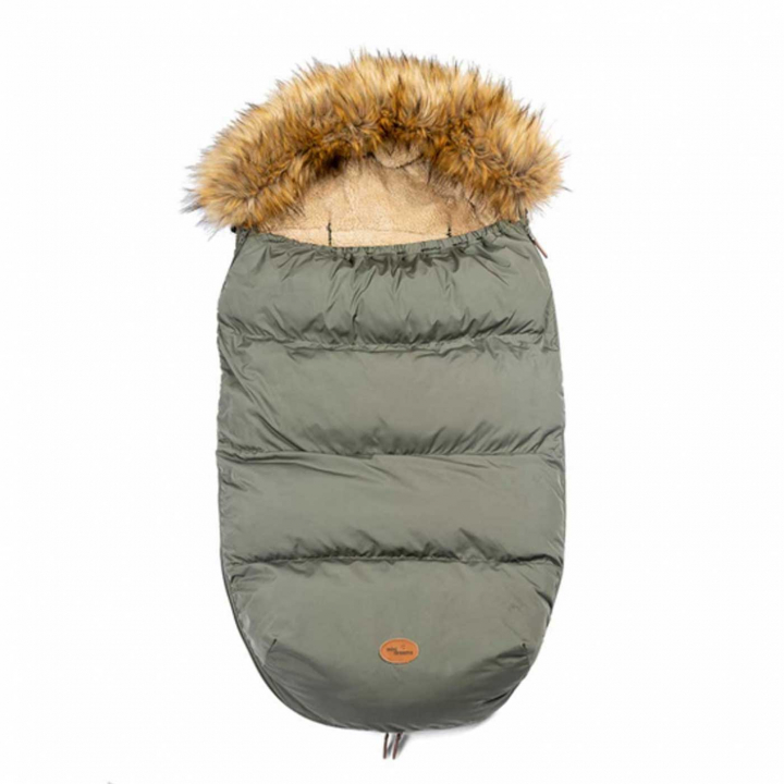 Mini Dreams Åkpåse Päls Olive | Barnvagnar - Barnvagnstillbehör - Åkpåsar - Åkpåsar vinter | BabyMode