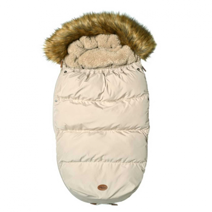 Mini Dreams Åkpåse Päls, Sand | Barnvagnar - Barnvagnstillbehör - Åkpåsar - Åkpåsar vinter | BabyMode