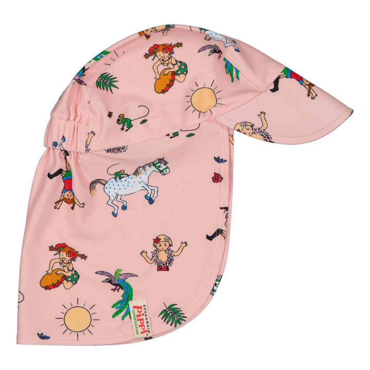 Geggamoja UV-Solkeps Pippi Långstrump 2-6 år Rosa | Resa med barn - Sol och bad - Solhattar | BabyMode