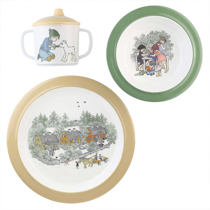 Barnen i Bullerbyn Barnservis 3 delar | Babytillbehör - Äta och mata - Serviser | BabyMode