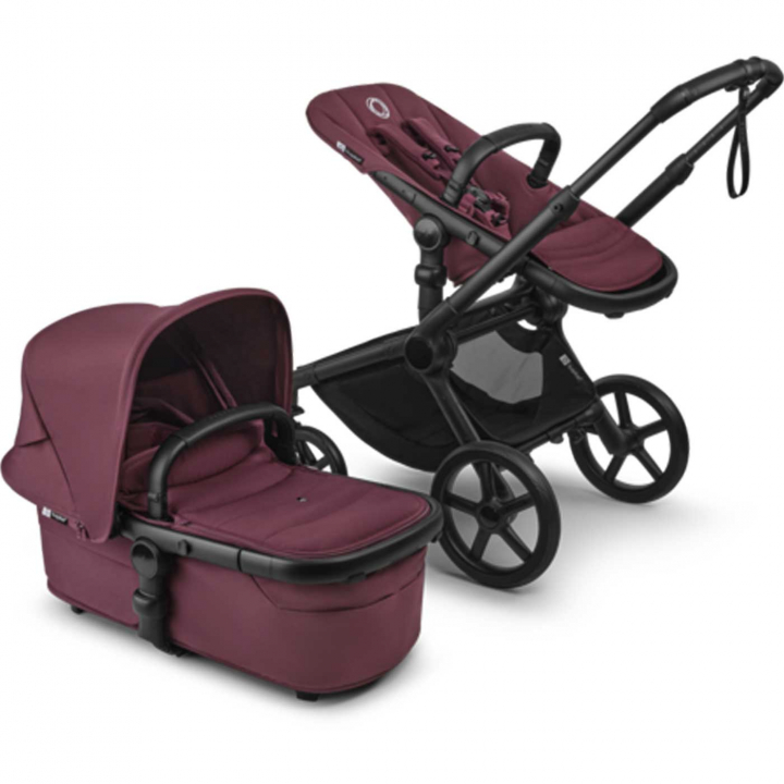 Bugaboo Fox 5 Renew Barnvagn Black/Dark Cherry | Barnvagnar - Varumärken - Bugaboo - Bugaboo Fox 5 | BabyMode