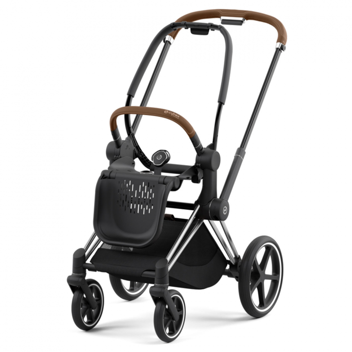 Cybex Priam Chassi Barnvagn Chrome/Brown | Barnvagnar - Varumärken - Cybex - Cybex Priam | BabyMode