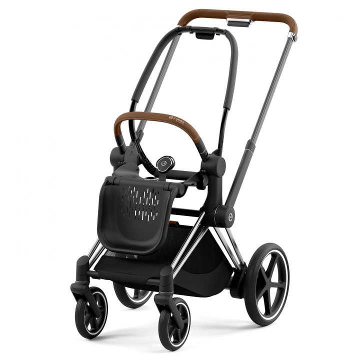 Cybex e-Priam Chassi Barnvagn Chrome Brown | Barnvagnar - Varumärken - Cybex - Cybex E-Priam | BabyMode