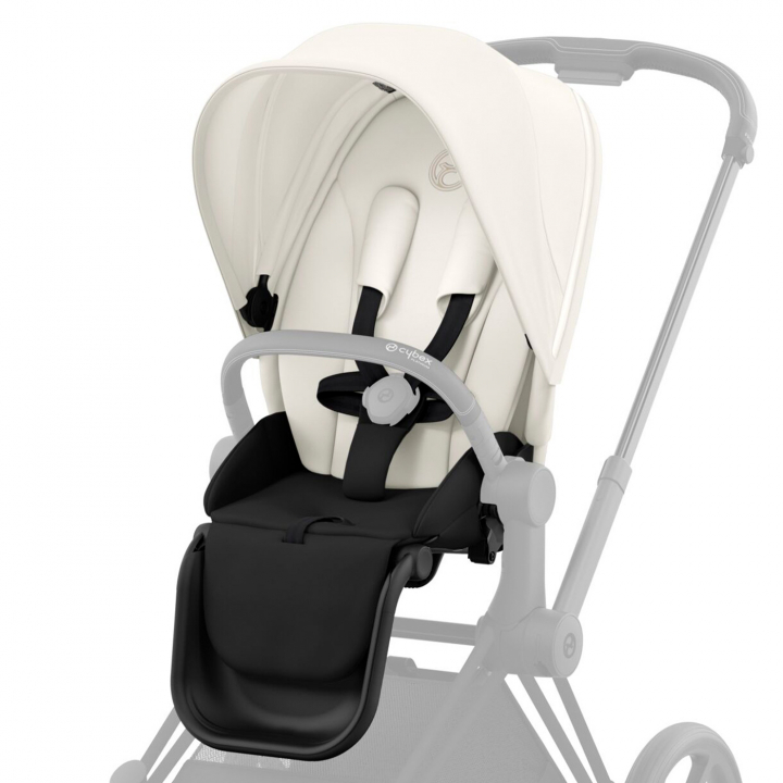 Cybex Priam Sittdelsklädsel 2023 Off White | Barnvagnar - Varumärken - Cybex - Cybex E-Priam | BabyMode