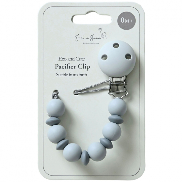 Jack o Juno Napphållare Pale &amp; Dark Grey | Babytillbehör - Nappar och tillbehör - Napphållare | BabyMode