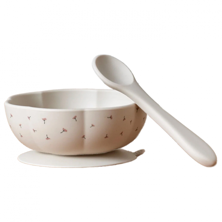 Jack o Juno Skål &amp; Sked set Poppy in Bloom | Babytillbehör - Äta och mata - Serviser | BabyMode
