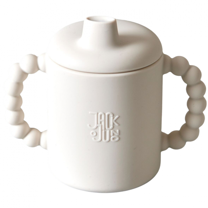 Jack o Juno Bubble Sippy Cup Cream | Babytillbehör - Äta och mata - Muggar, flaskor och glas | BabyMode