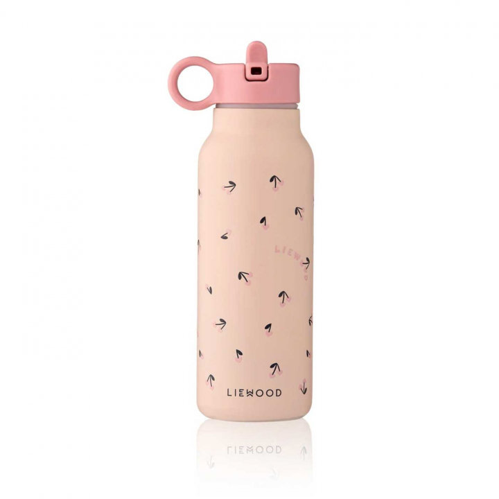 Liewood Falk Vattenflaska 350 ml Mini Cherry Heart/Rosey | Babytillbehör - Äta och mata - Muggar, flaskor och glas | BabyMode