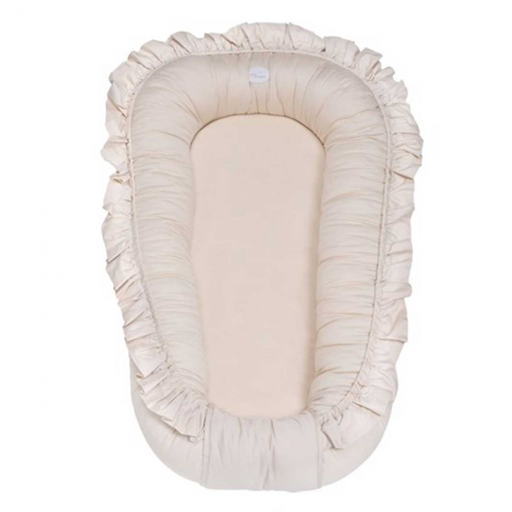 Mini Dreams Babynest Volang Beige | Babytillbehör - Sova - Babynest och sovstöd | BabyMode