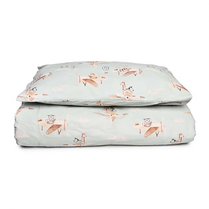 Mini Dreams Påslakanset Spjälsäng Flying Friends Grön | Kampanjer - Alla hjärtans dag! - Alla hjärtans 15% | BabyMode