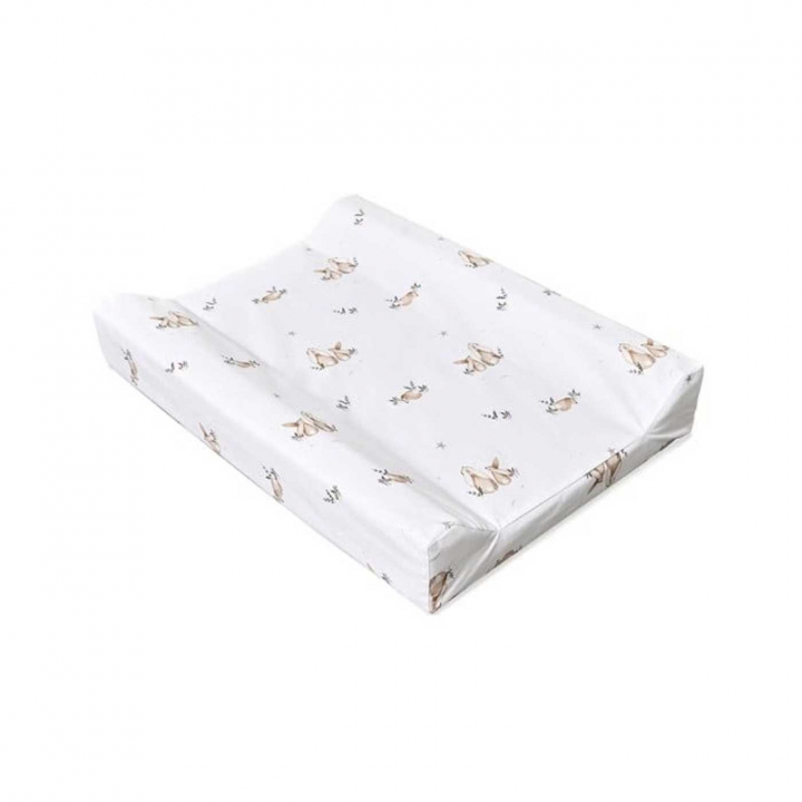 Mini Dreams Skötbädd med kant Bunny Vit | Babytillbehör - Sköta - Skötdynor | BabyMode