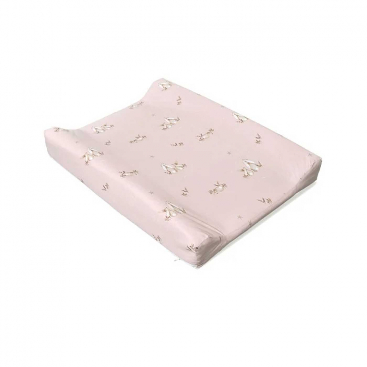 Mini Dreams Skötbädd med kant Bunny Rosa | Babytillbehör - Sköta - Skötdynor | BabyMode