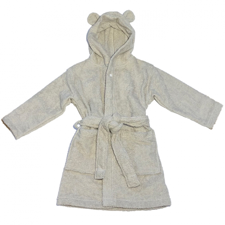 Mini Dreams Badrock Bear Sand 1-2 År | Babytillbehör - Sköta - Badcaper och badrockar | BabyMode