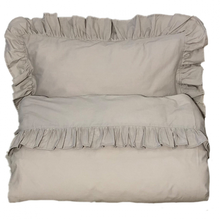 Mini Dreams Påslakanset Spjälsäng Volang Sand | Babytillbehör - Sova - Bäddset | BabyMode