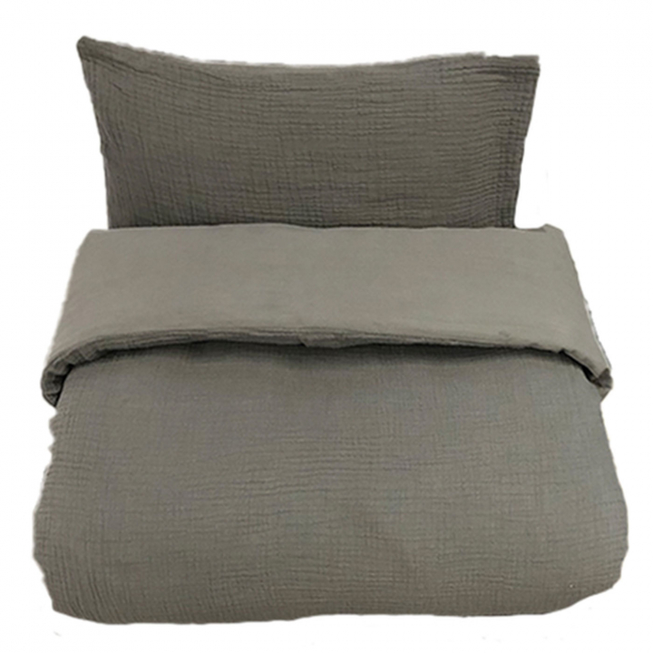 Mini Dreams Påslakanset Spjälsäng Little Wave Dark grey | Babytillbehör - Sova - Bäddset | BabyMode