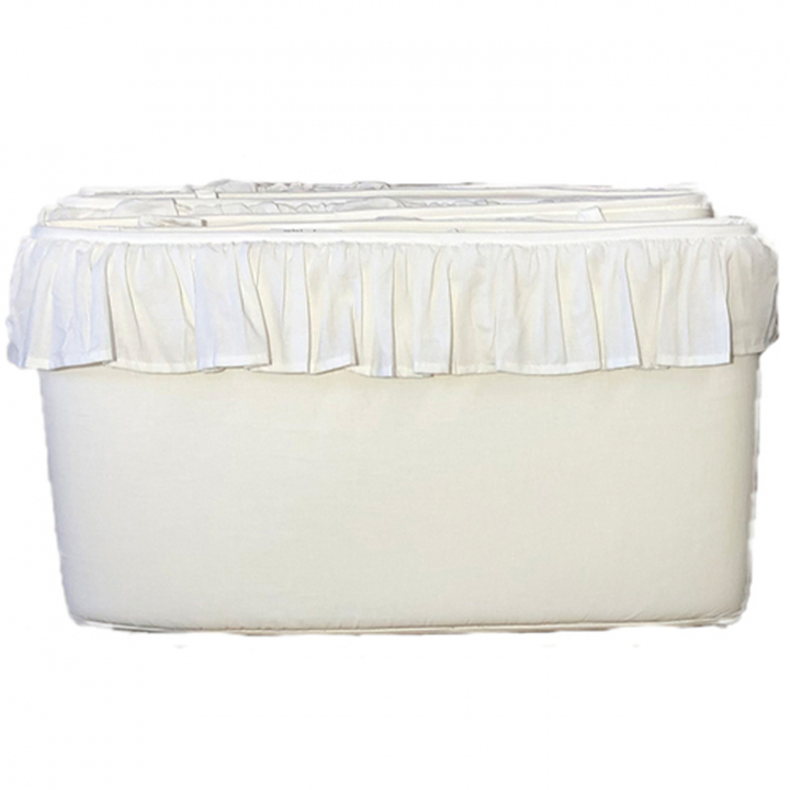 Mini Dreams Spjälskydd Volang Spjälsäng Vit | Babytillbehör - Sova - Spjälskydd | BabyMode