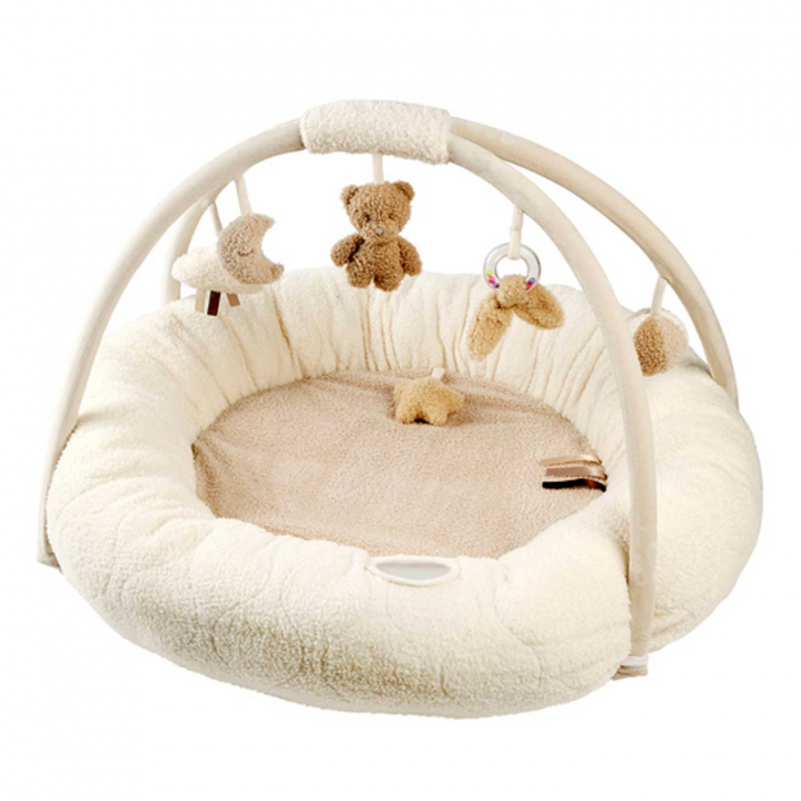 Nattou Teddy Babygym Ecru Rund | Leksaker - Babyleksaker - Babygym & lekmattor | BabyMode