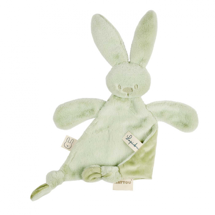 Nattou Lapidou Snuttefilt Lindgrön | Leksaker - Gosedjur och snuttefiltar - Snuttefiltar | BabyMode