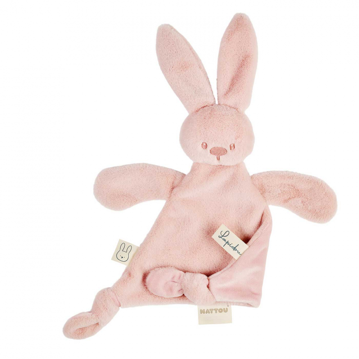 Nattou Lapidou Snuttefilt Puderrosa | Leksaker - Gosedjur och snuttefiltar - Snuttefiltar | BabyMode