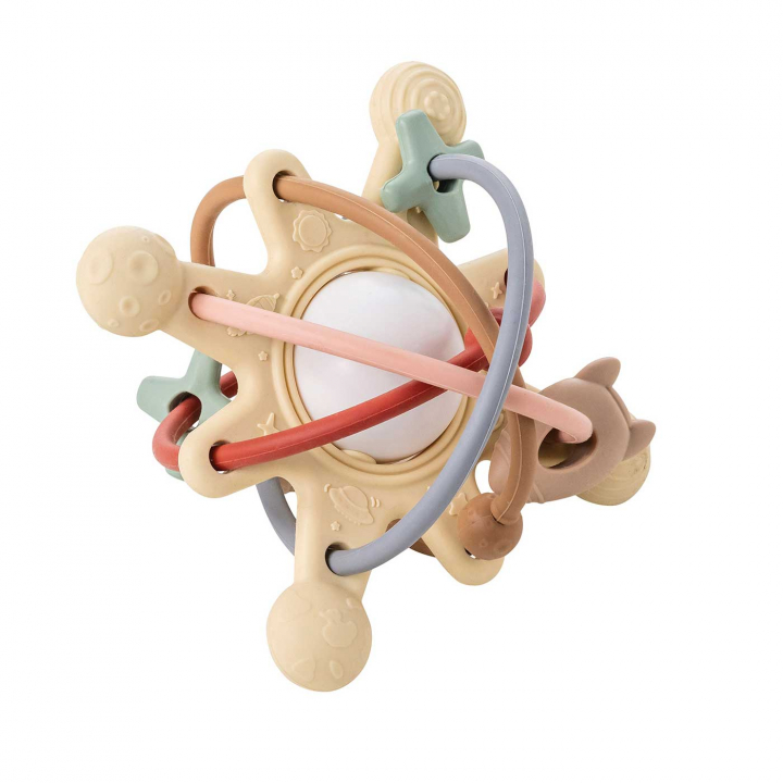 Nattou Soft Silicone Bitleksak Galaxy Beige | Leksaker - Babyleksaker - Bitleksaker | BabyMode