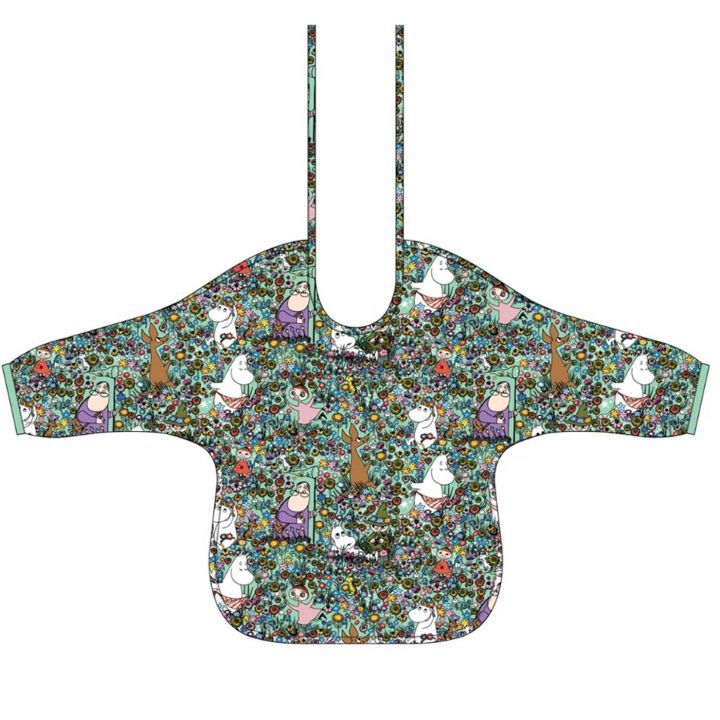 Mumin Haklapp med ärm Äng Grön | Babytillbehör - Äta och mata - Haklappar | BabyMode