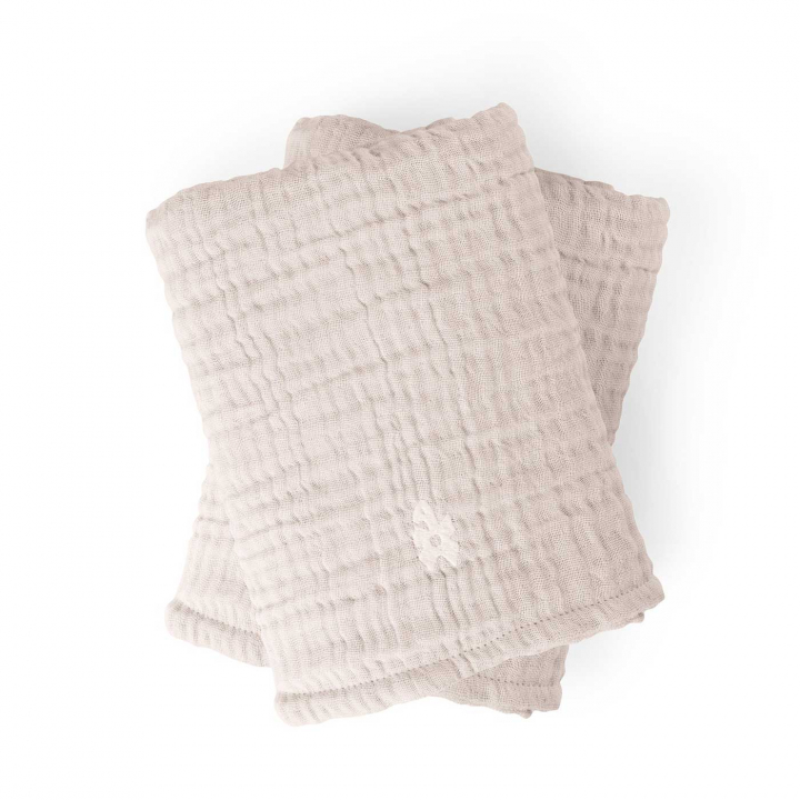 Sebra Skötunderlägg i muslin Birchbark Rose | Babytillbehör - Sköta - Skötdynor | BabyMode