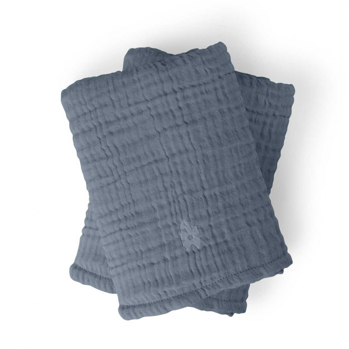 Sebra Skötunderlägg i muslin Forest Lake Blue | Babytillbehör - Sköta - Skötdynor | BabyMode