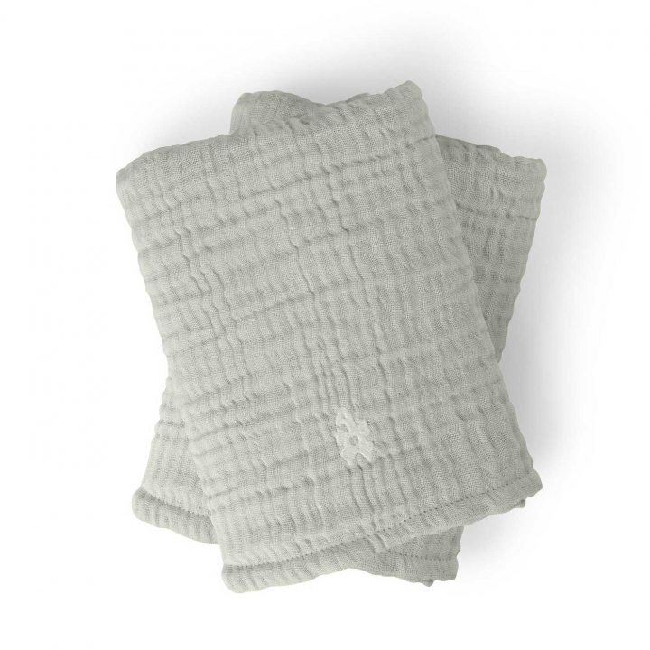 Sebra Skötunderlägg i muslin Mist Green | Babytillbehör - Sköta - Skötdynor | BabyMode