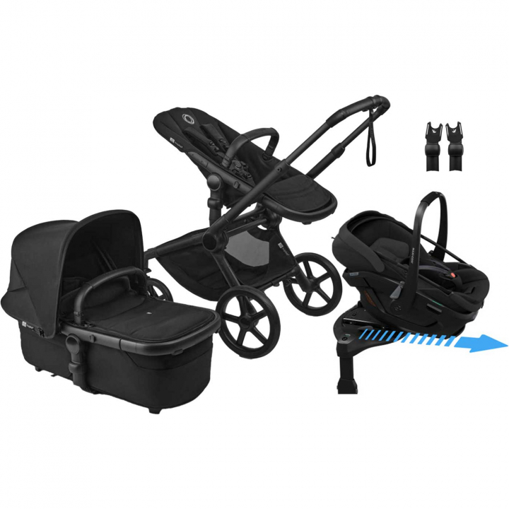 Bugaboo Fox 5 Renew + Maxi-Cosi Coral Slide Pro + Bas | Barnvagnar - Barnvagnspaket - Bugaboo barnvagnspaket | BabyMode