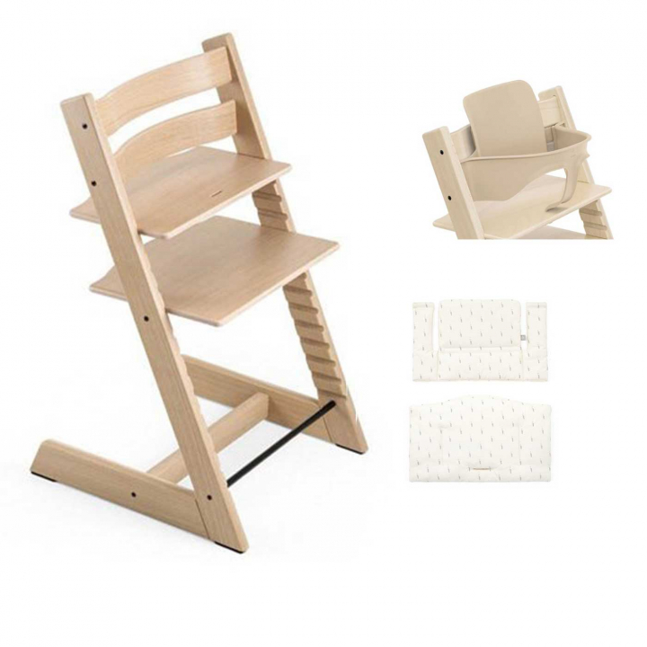 Stokke Tripp Trapp stol + Bygel + dyna Natural | Möbler och inredning - Matstolar och tillbehör - Stokke Tripp Trapp | BabyMode