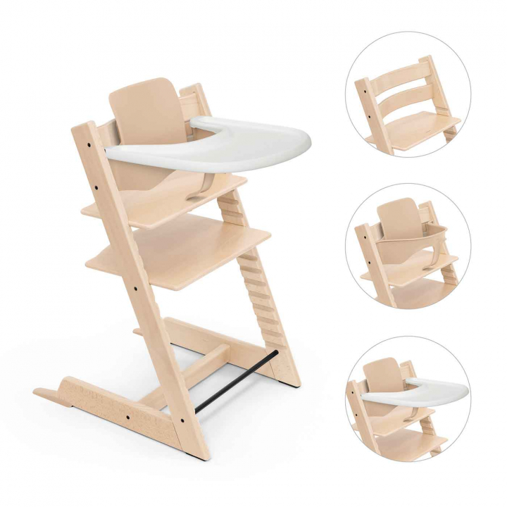 Stokke Tripp Trapp Stol + Bygel + Bricka Natural | Möbler och inredning - Matstolar och tillbehör - Stokke Tripp Trapp | BabyMode