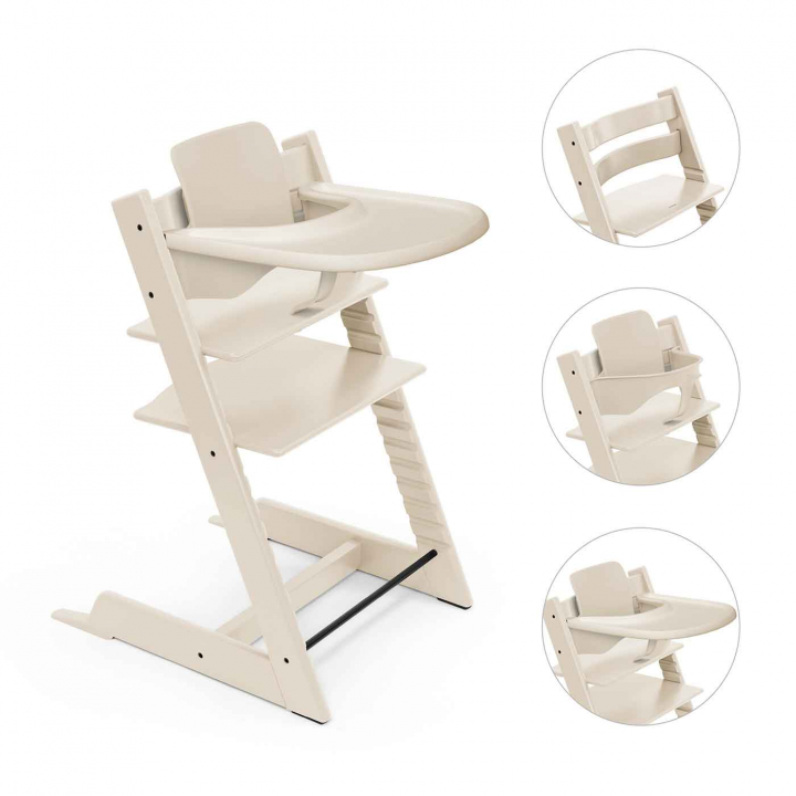 Stokke Tripp Trapp Stol + Bygel + Bricka Vanilla White | Möbler och inredning - Matstolar och tillbehör - Stokke Tripp Trapp | BabyMode