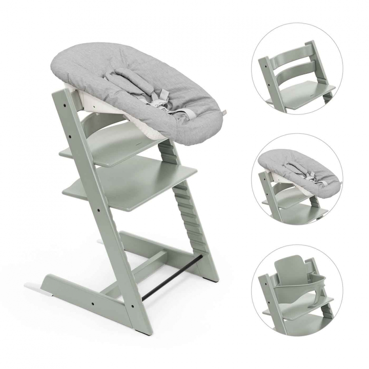 Stokke Tripp Trapp Stol + Bygel + Newborn Set Glacier Green