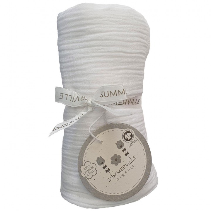 Summerville Krinklad Filt Vit | Babytillbehör - Sova - Babyfiltar | BabyMode