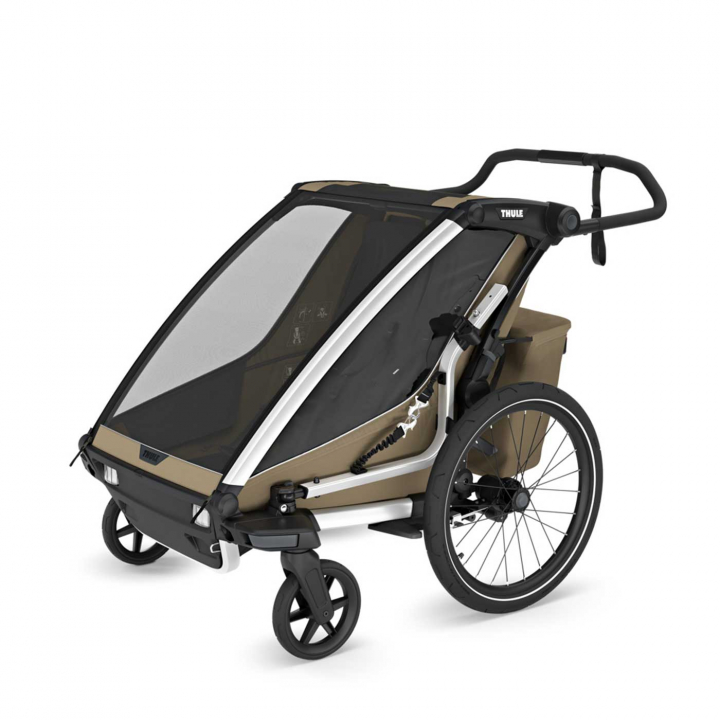 Thule Chariot Cross 2 Double Khaki | Barnvagnar - Varumärken - Thule - Thule Chariot | BabyMode