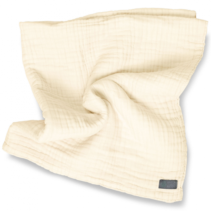 Vinter &amp; Bloom Filt Muslin Eko Pearl White | Babytillbehör - Sova - Babyfiltar | BabyMode