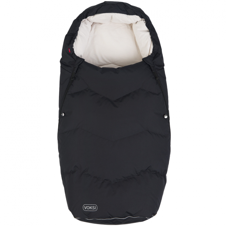 Voksi Åkpåse Urban Black Cream | Barnvagnar - Barnvagnstillbehör - Åkpåsar - Åkpåsar vinter | BabyMode