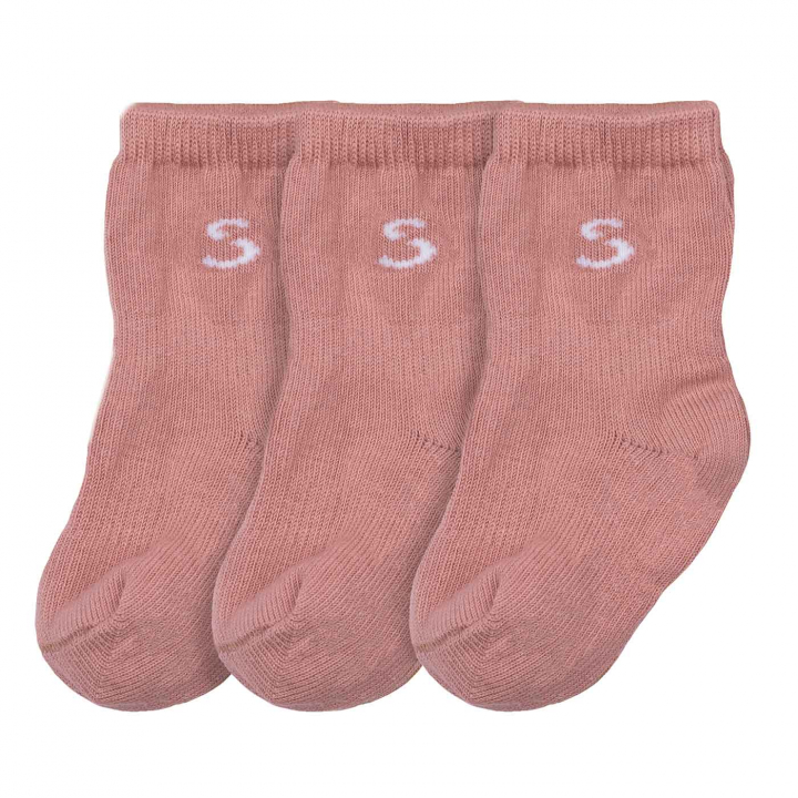 Stuckies Strumpor Dusty Coral 0-6 mån 3-pack