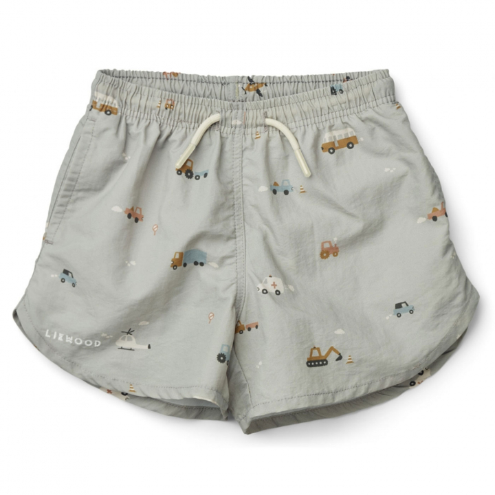 Läs mer om Liewood Aiden Shorts Fordon/Dove Blue 74-80