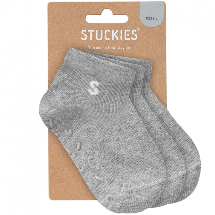 Stuckies Sneaker Socks Fossil 3-pack 22-24