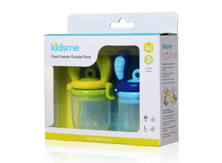 Kidsme Food Feeder 2-pack Aquamarine/lime