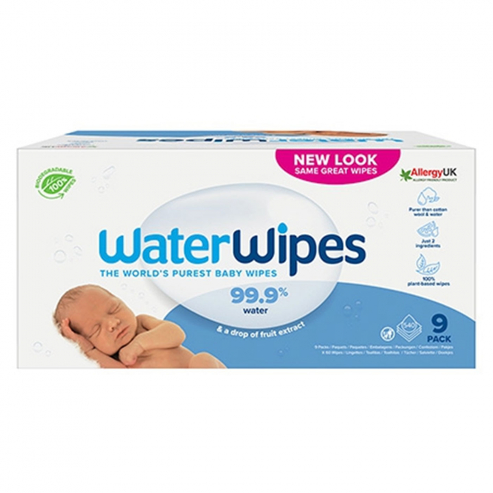 WaterWipes Våtservetter 9-pack