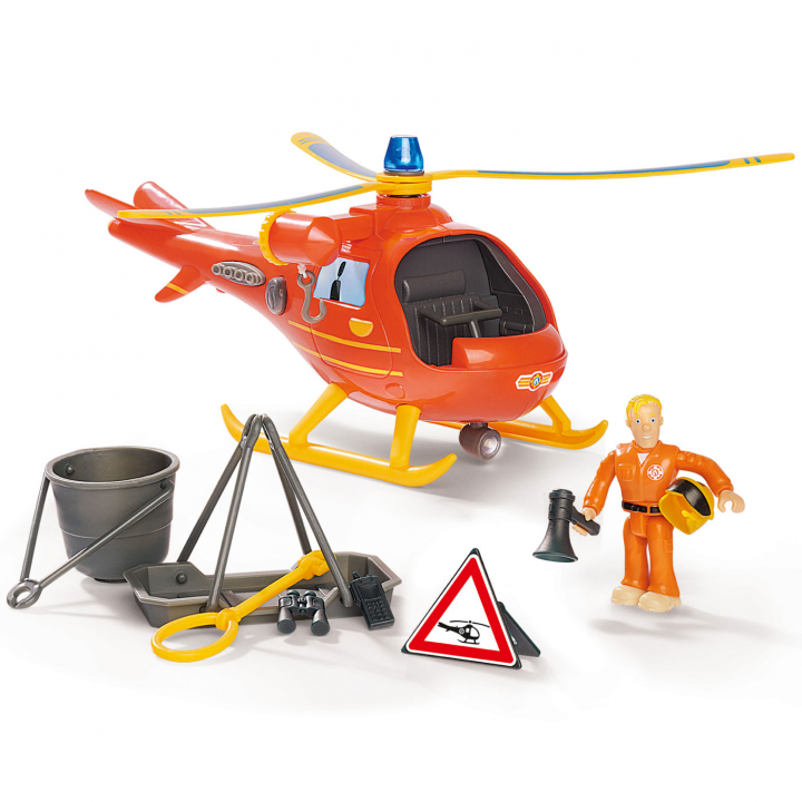Läs mer om Brandman Sam Helikopter Wallaby med Figur