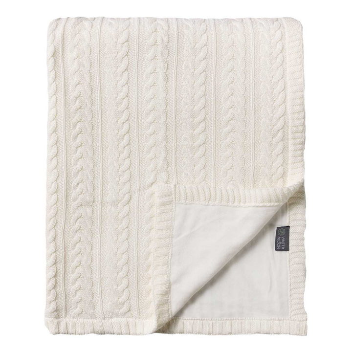 Läs mer om Vinter & Bloom Cotton Cuddly EKO Filt Warm White