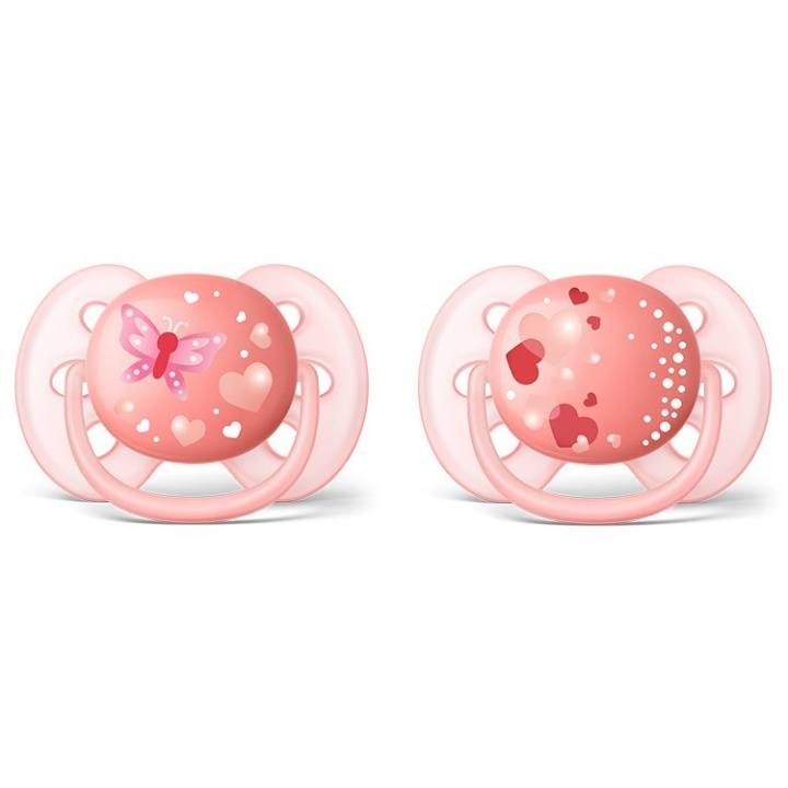 Avent Napp Ultra Soft 2-pack 6-18m Rosa