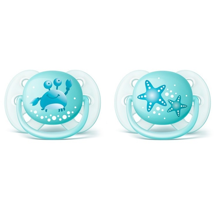 Avent Napp Ultra Soft 2-pack 0-6m Ljusblå