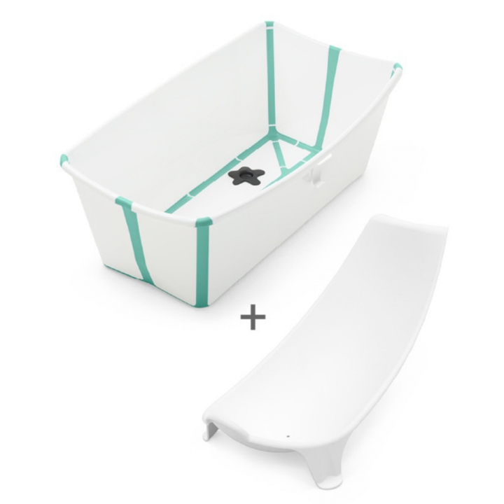 Stokke Flexi Bath Badbalja Bundle Heat Sensitive White Aqua