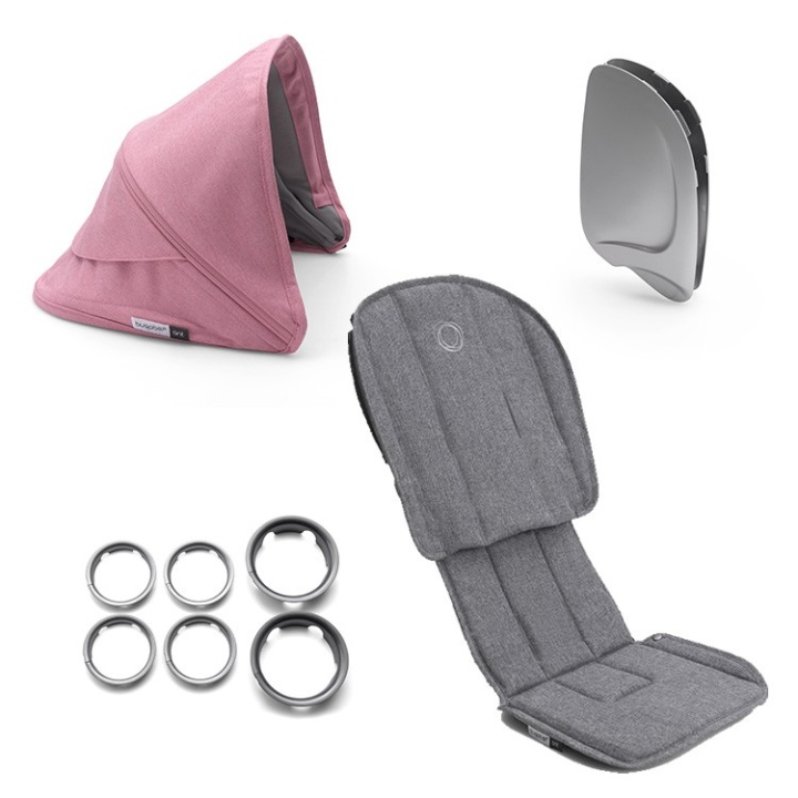 Bugaboo Ant Style set Grey Melange-Pink Melange